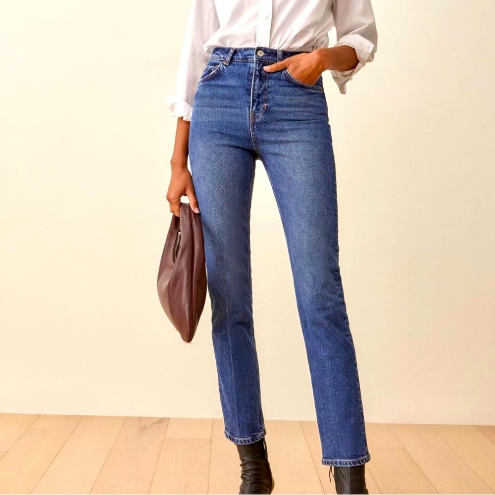 COPY - BNWT Liza High Rise Straight Leg Long Jeans